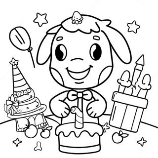 4th Birthday Celebration Coloring Page 44862-37295