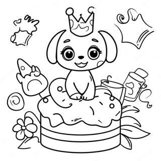 4th Birthday Celebration Coloring Page 44862-37296