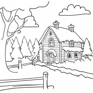 Country Christmas Coloring Pages