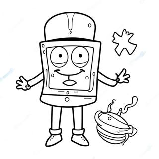 Spongebob Pilgrim Costume Coloring Page 44893-37309