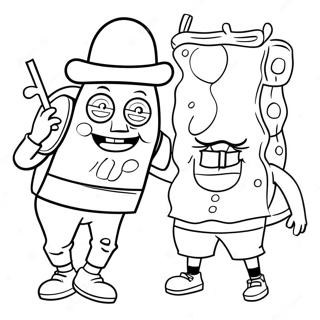 Spongebob Pilgrim Costume Coloring Page 44893-37310