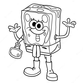 Spongebob Pilgrim Costume Coloring Page 44893-37312