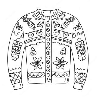 Ugly Christmas Sweater Coloring Pages