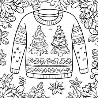 Ugly Christmas Sweater Coloring Page 4491-3612