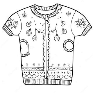 Funny Ugly Christmas Sweater Coloring Page 4492-3616