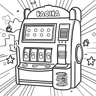 Colorful Slot Machine Coloring Page 44943-37357