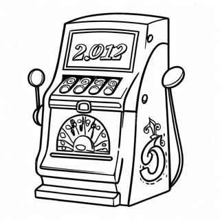 Colorful Slot Machine Coloring Page 44943-37358