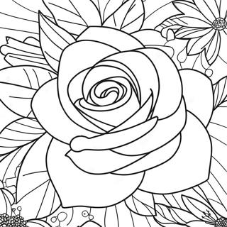 Roses Outline Coloring Page 44952-37354