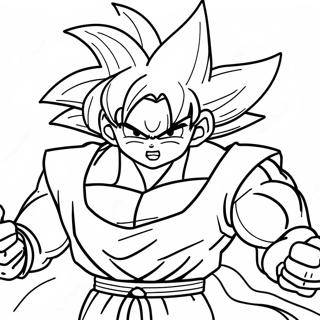 Goku Black In Battle Pose Coloring Page 4502-3621