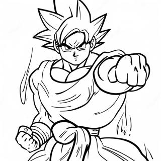 Goku Black In Battle Pose Coloring Page 4502-3623