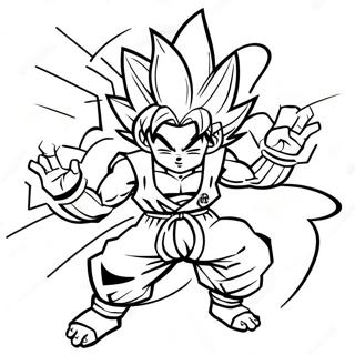 Goku Black In Battle Pose Coloring Page 4502-3624