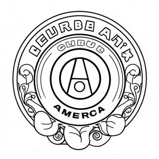 Club America Logo Coloring Page 45042-37426