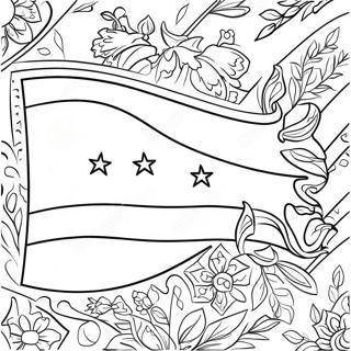 Honduras Flag Coloring Page 45052-37434