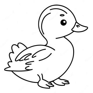 Cute Mallard Duckling Coloring Page 45073-37463