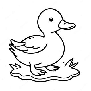 Cute Mallard Duckling Coloring Page 45073-37464