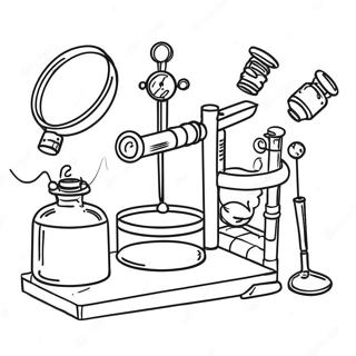 Colorful Lab Equipment Coloring Page 45083-37466