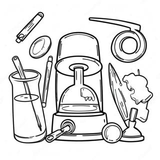 Colorful Lab Equipment Coloring Page 45083-37467