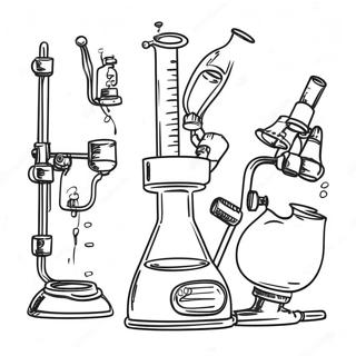 Colorful Lab Equipment Coloring Page 45083-37468