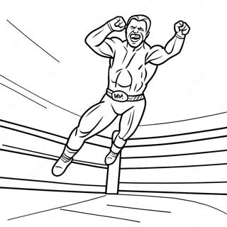 Wwe Wrestler Jumping On Opponent Coloring Page 45093-37474