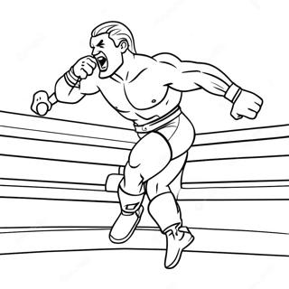 Wwe Wrestler Jumping On Opponent Coloring Page 45093-37475