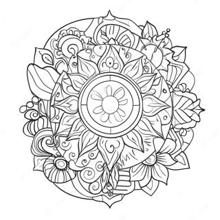 Colorful Suncatcher Design Coloring Page 45134-37502