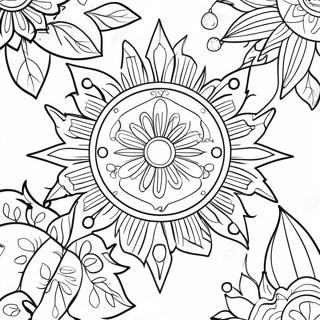 Colorful Suncatcher Design Coloring Page 45134-37503