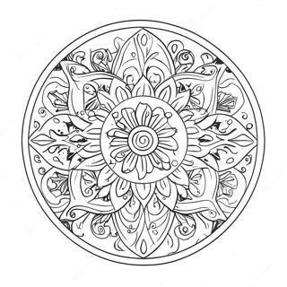 Colorful Suncatcher Design Coloring Page 45134-37504