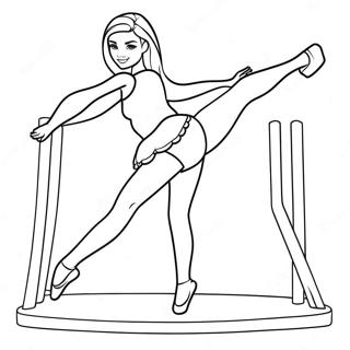 Barbie Gymnastics Coloring Pages