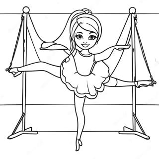 Barbie Gymnastics Coloring Page 45143-37498