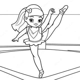 Barbie Gymnastics Coloring Page 45143-37499