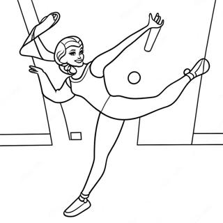 Barbie Gymnastics Coloring Page 45143-37500