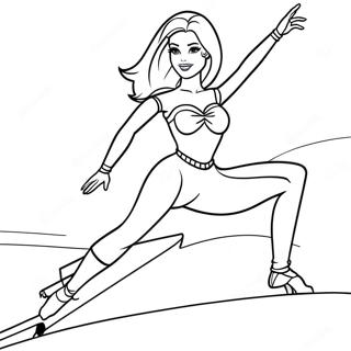 Barbie Performing A Split Coloring Page 45144-37509