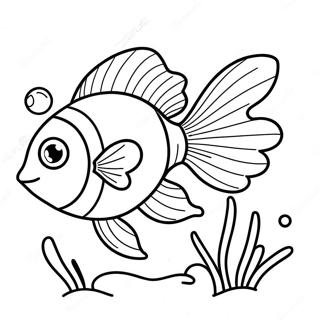 Goldfish Swim School Logo Coloring Page 45153-37506