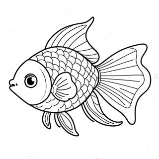 Cute Goldfish Swimming Coloring Page 45154-37514