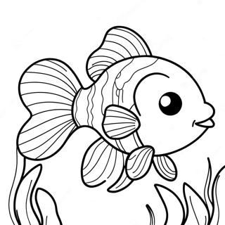 Cute Goldfish Swimming Coloring Page 45154-37516