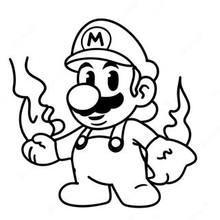 Fire Mario Coloring Pages