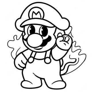 Fire Mario Coloring Page 45173-37528