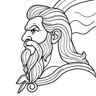 Mighty Zeus With Thunderbolt Coloring Page 45194-37546