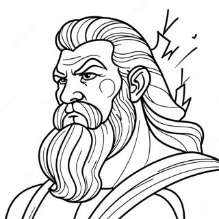 Mighty Zeus With Thunderbolt Coloring Page 45194-37547