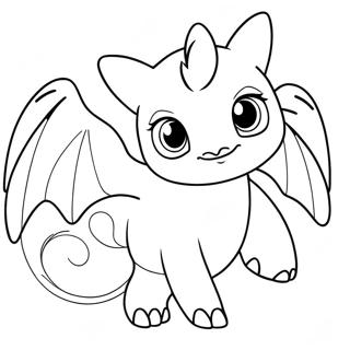 Majestic Light Fury Flying Coloring Page 45204-37560