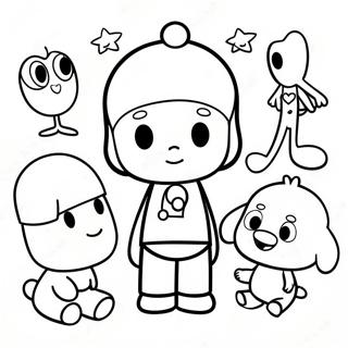 Pocoyo And Friends Coloring Page 4522-3637