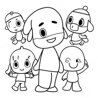 Pocoyo And Friends Coloring Page 4522-3638