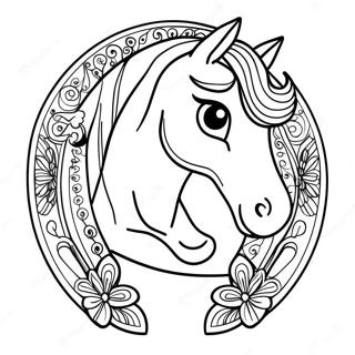 Lucky Horse Shoe Coloring Page 45234-37582