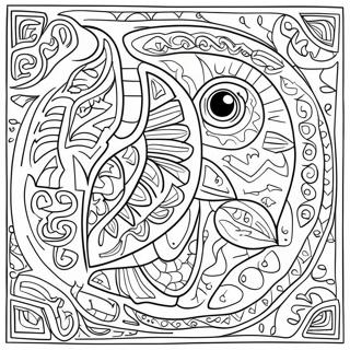 Mola Patterns Coloring Pages