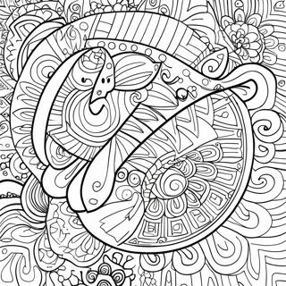 Colorful Mola Patterns Coloring Page 45244-37591