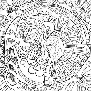 Colorful Mola Patterns Coloring Page 45244-37592