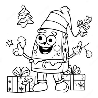 Christmas Spongebob Coloring Page 45253-37578