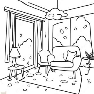 Cozy Rainy Day Indoor Coloring Page 45274-37614