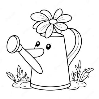 Watering Can Coloring Pages