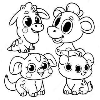 Cute Baby Zoo Animals Coloring Page 452-363